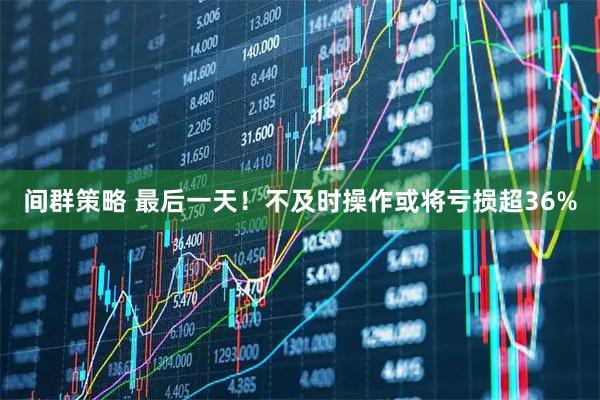 间群策略 最后一天！不及时操作或将亏损超36%